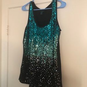 Ombre Sequin Tank